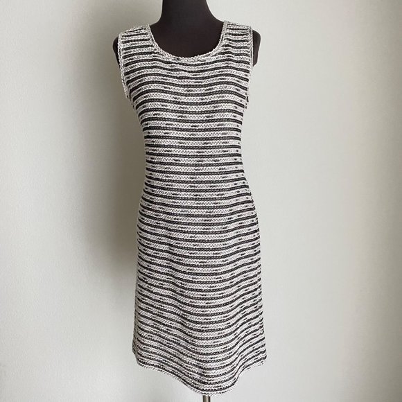 Max Studio Dresses & Skirts - Max Studio sz L Sleeveless knit stripe career shift dress